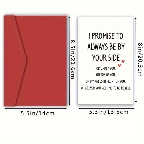 Valentine's Day or Anniversary Funny Card - 8.5" x 5.5" - Picture 5 of 5